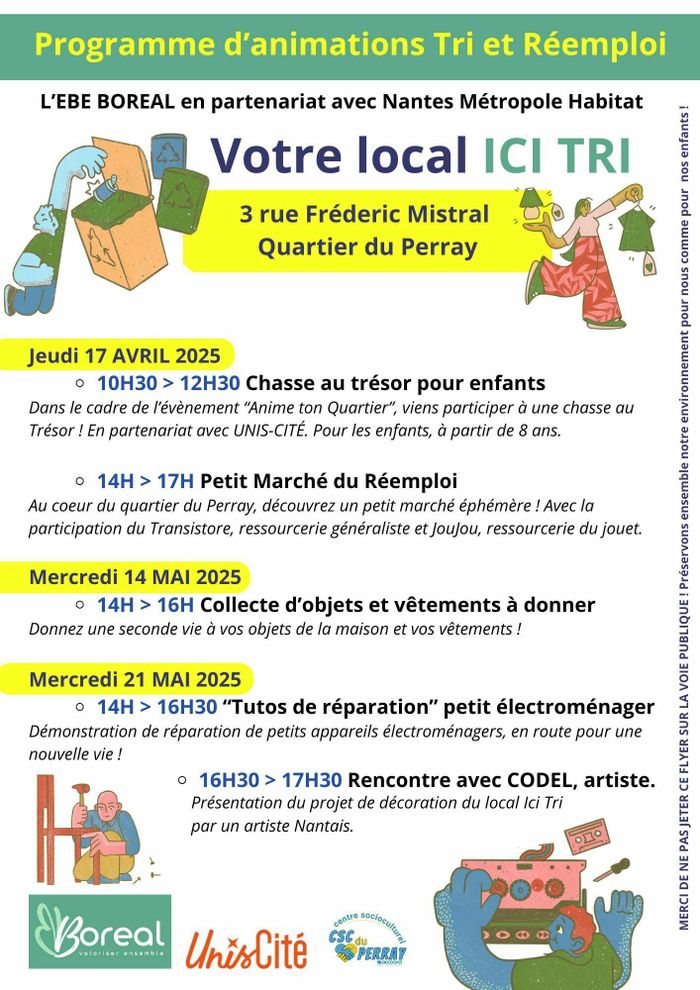 Animations au local Ici Tri du Perray