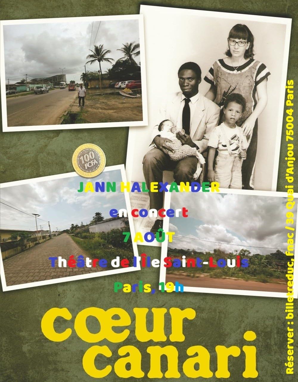 Jann Halexander en concert COEUR CANARI au Théâtre de l'Île Saint-Louis