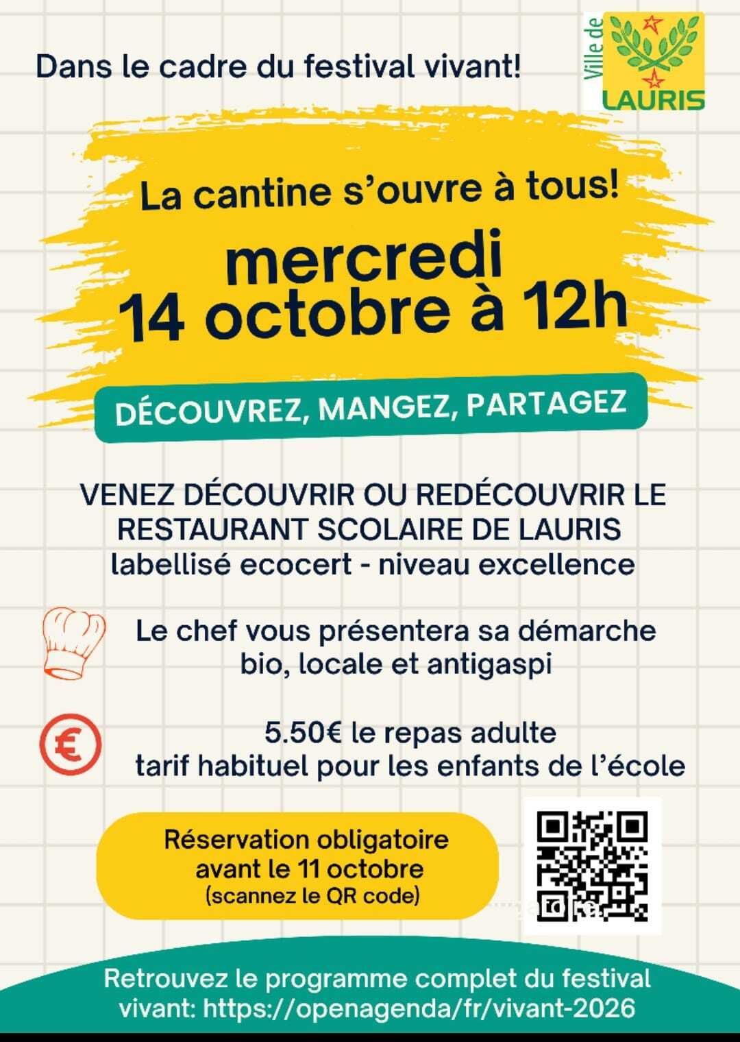 La cantine s'ouvre à tous !
