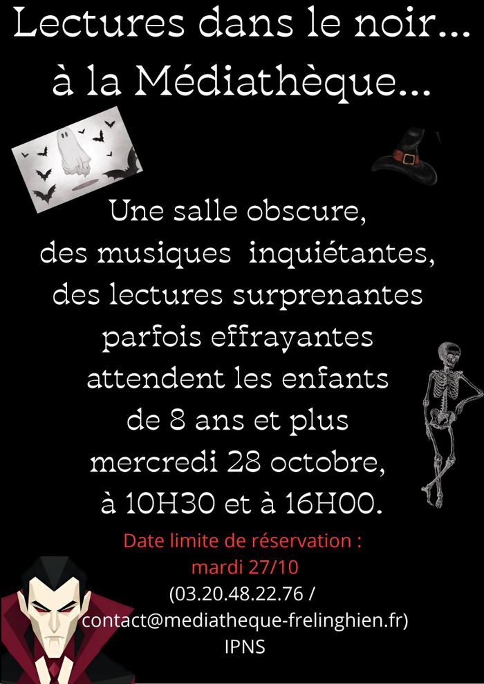 Lectures dans le noir... à la Médiathèque