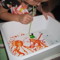 atelier encres "couleurs à regarder, à sentir, à souffler"