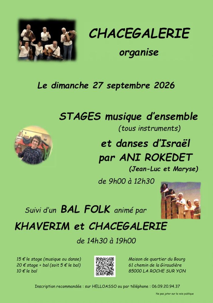 Affiche — Stage musique et danse suivi d'un Bal folk
