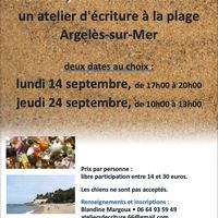Le sable, un certain silence • Atelier d'écriture à la plage