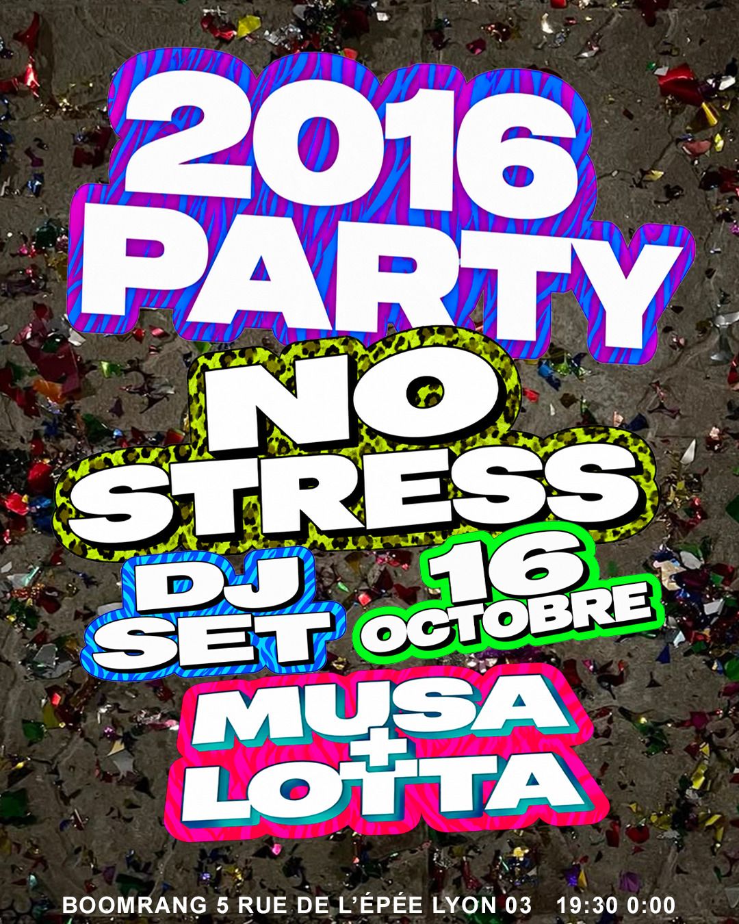 Boomrang présente - « 2016 PARTY »