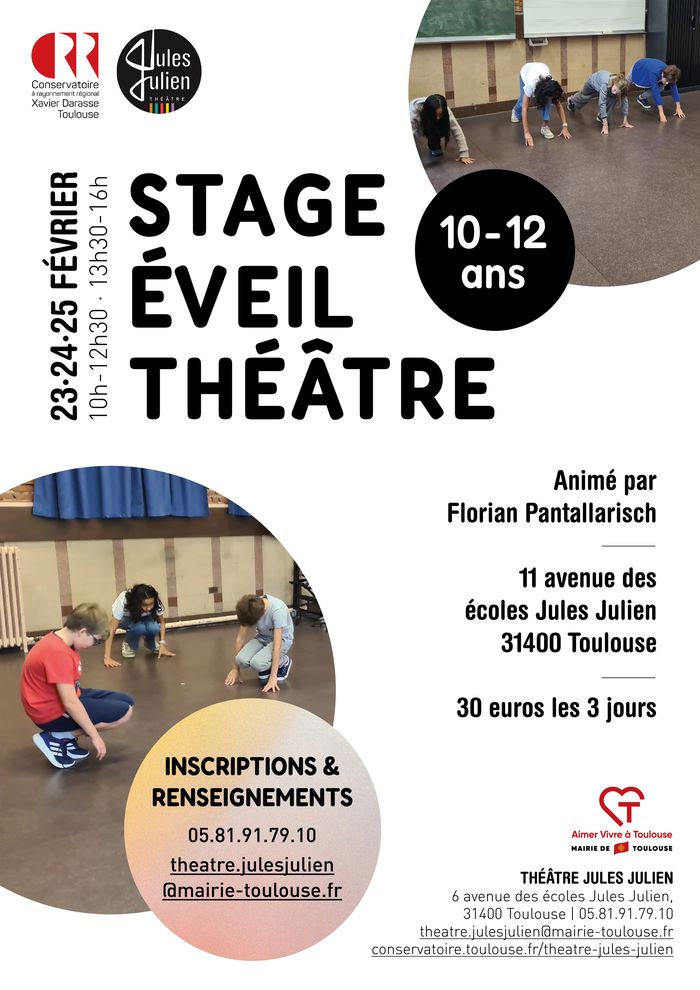 Stage éveil de théâtre pour les 10-12 ans – Complet