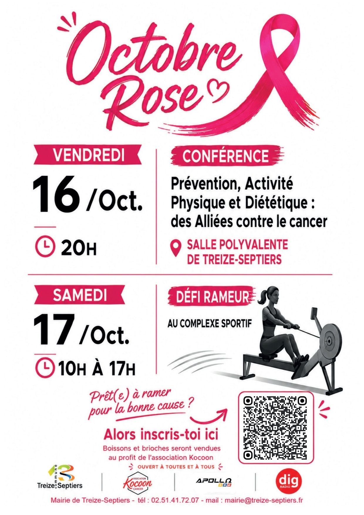 Octobre Rose : Conférence & Défi Rameur