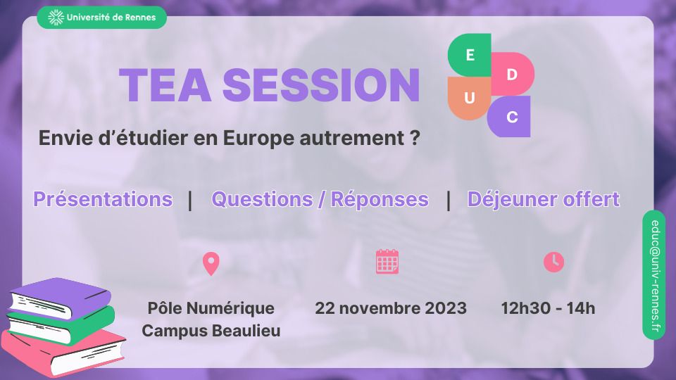 L’équipe EDUC de l’Université de Rennes vient à la rencontre des étudiant⸱e⸱s tout au long de l’année pour vous présenter les offres de l’Alliance européenne EDUC !
