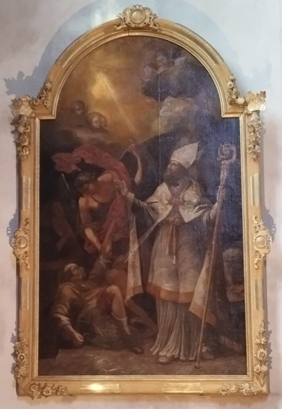 Présentation de la restauration du tableau de saint Valentin