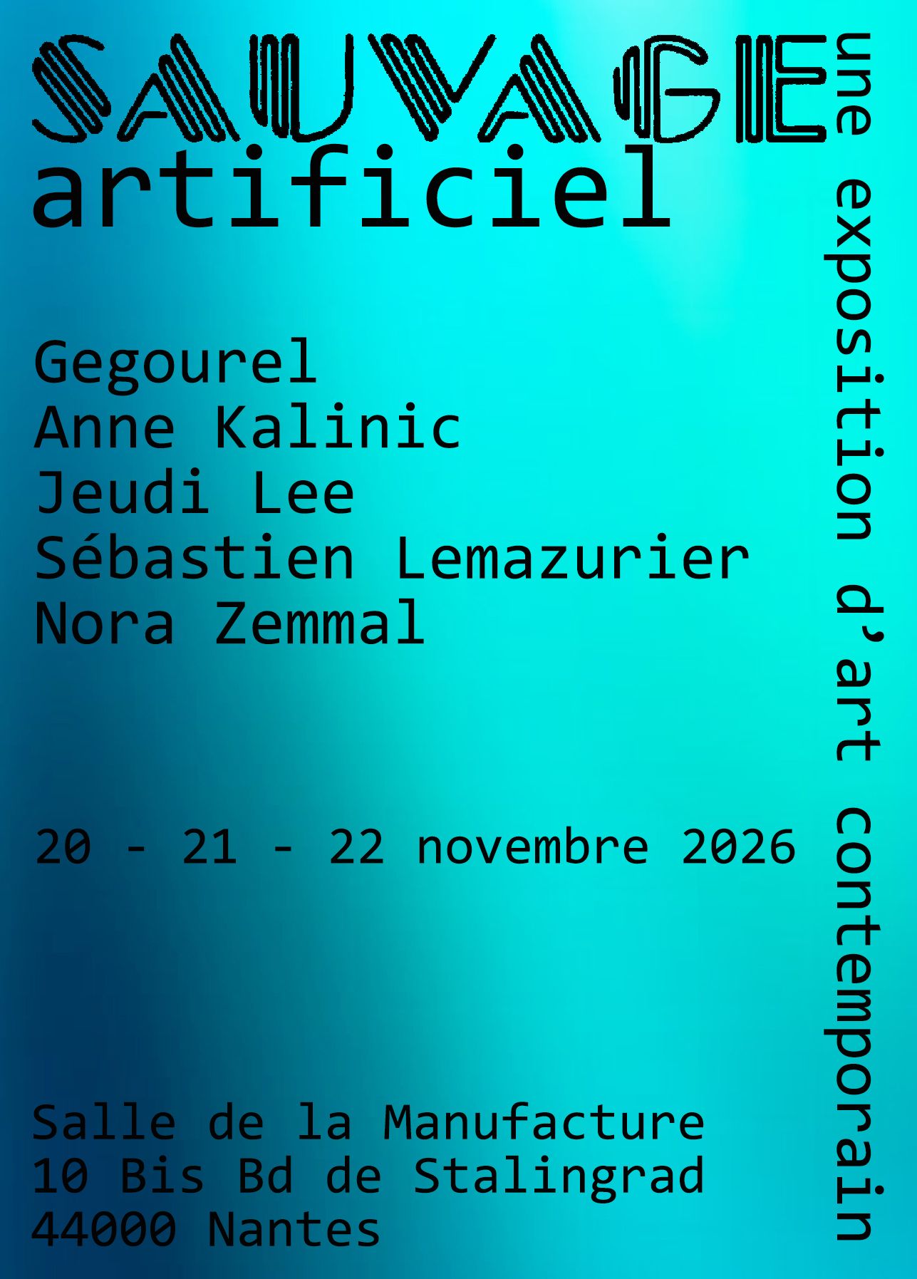 Affiche de Sauvage Artificiel