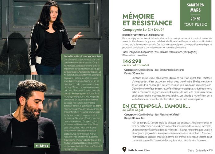 Mémoire et Résistance - Cie Le Cri Dévôt