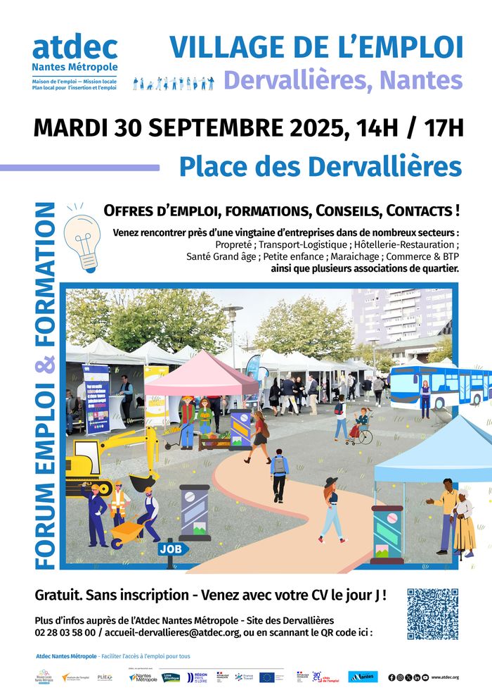 Forum Village de l'emploi, place des Dervallières