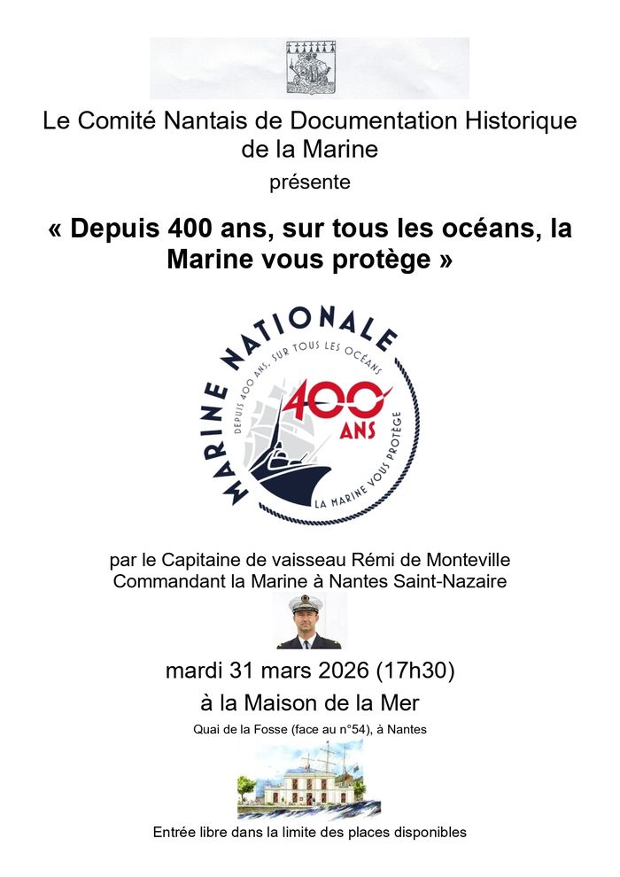 Conférence: Depuis 400 ans, la Marine vous protège.