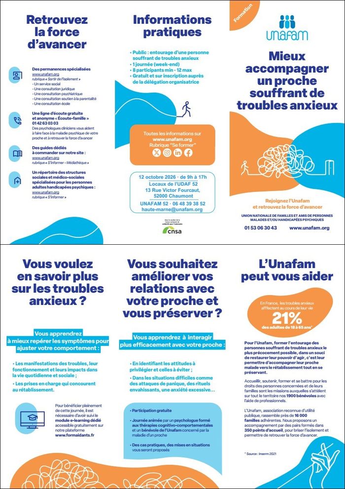 MIEUX ACCOMPAGNER UN PROCHE SOUFFRANT DE TROUBLES ANXIEUX