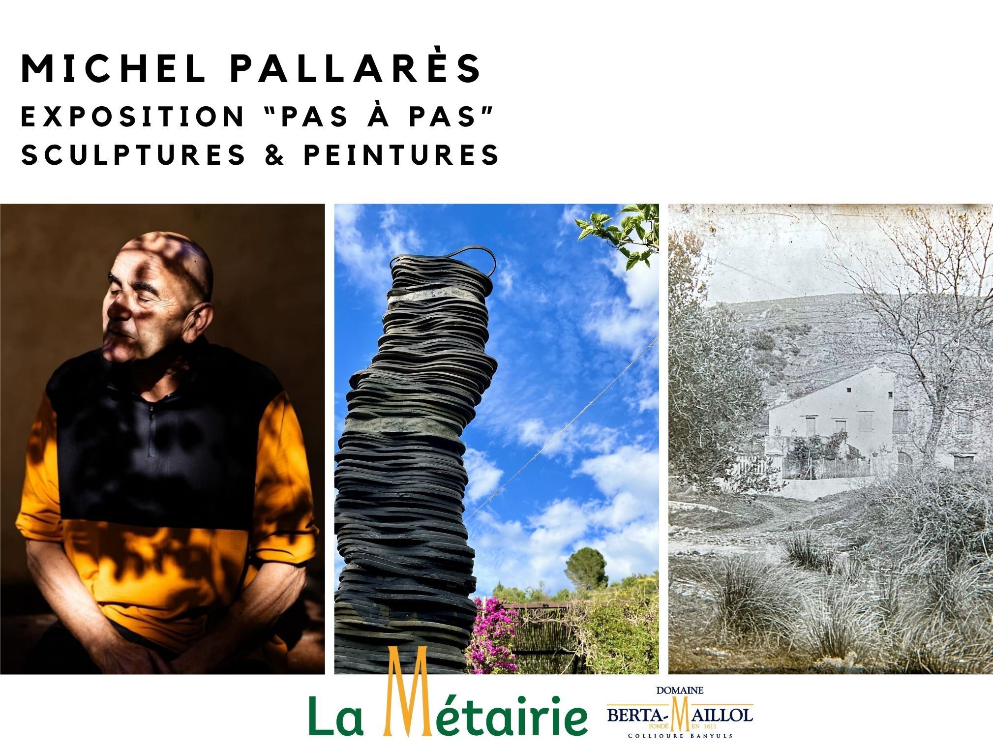 Exposition à ciel ouvert Michel Pallarès “pas à pas” sculptures