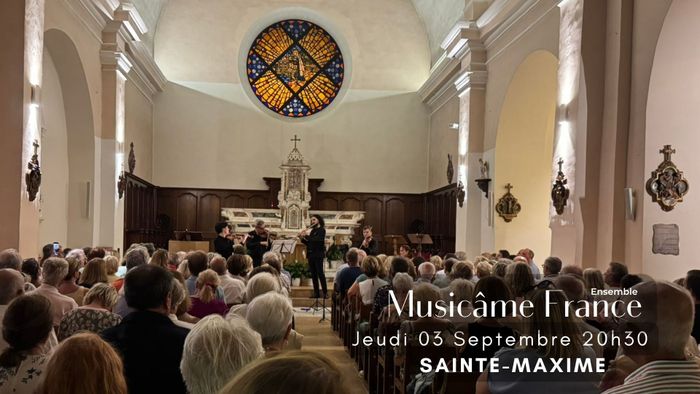 Affiche — Concert à Sainte-Maxime : Ravel, Bach, Vivaldi, Cantemir, Rachmaninov, Puccini, Saint-Saëns