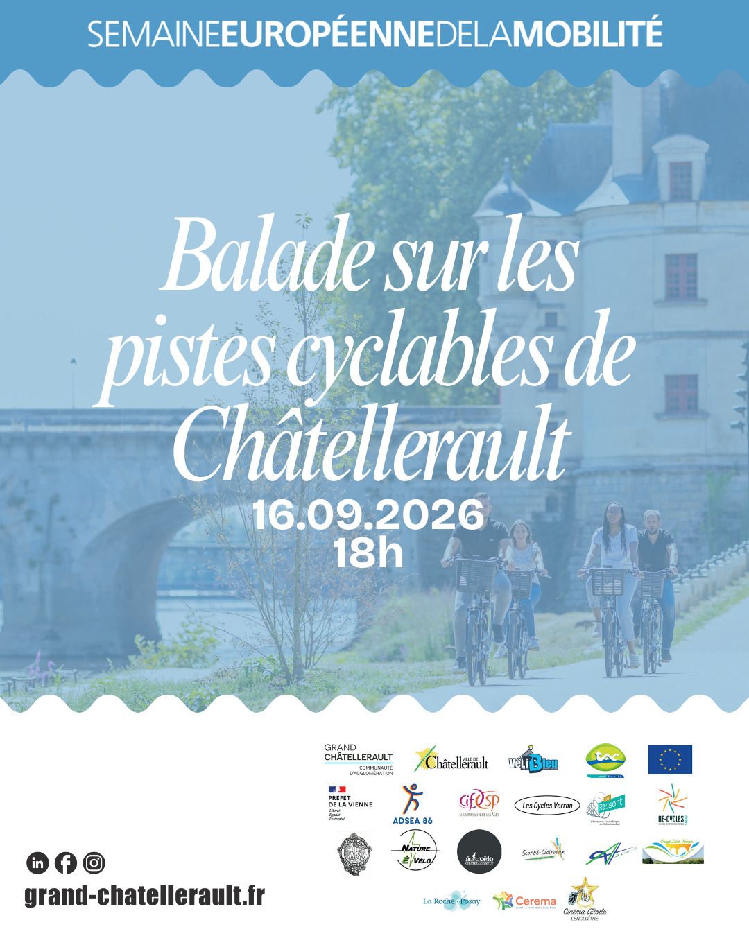Balade sur les pistes cyclables de Châtellerault
