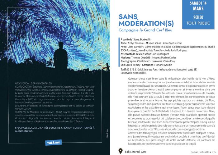Sans Modération(s) Cie Le Grand Cerf Bleu