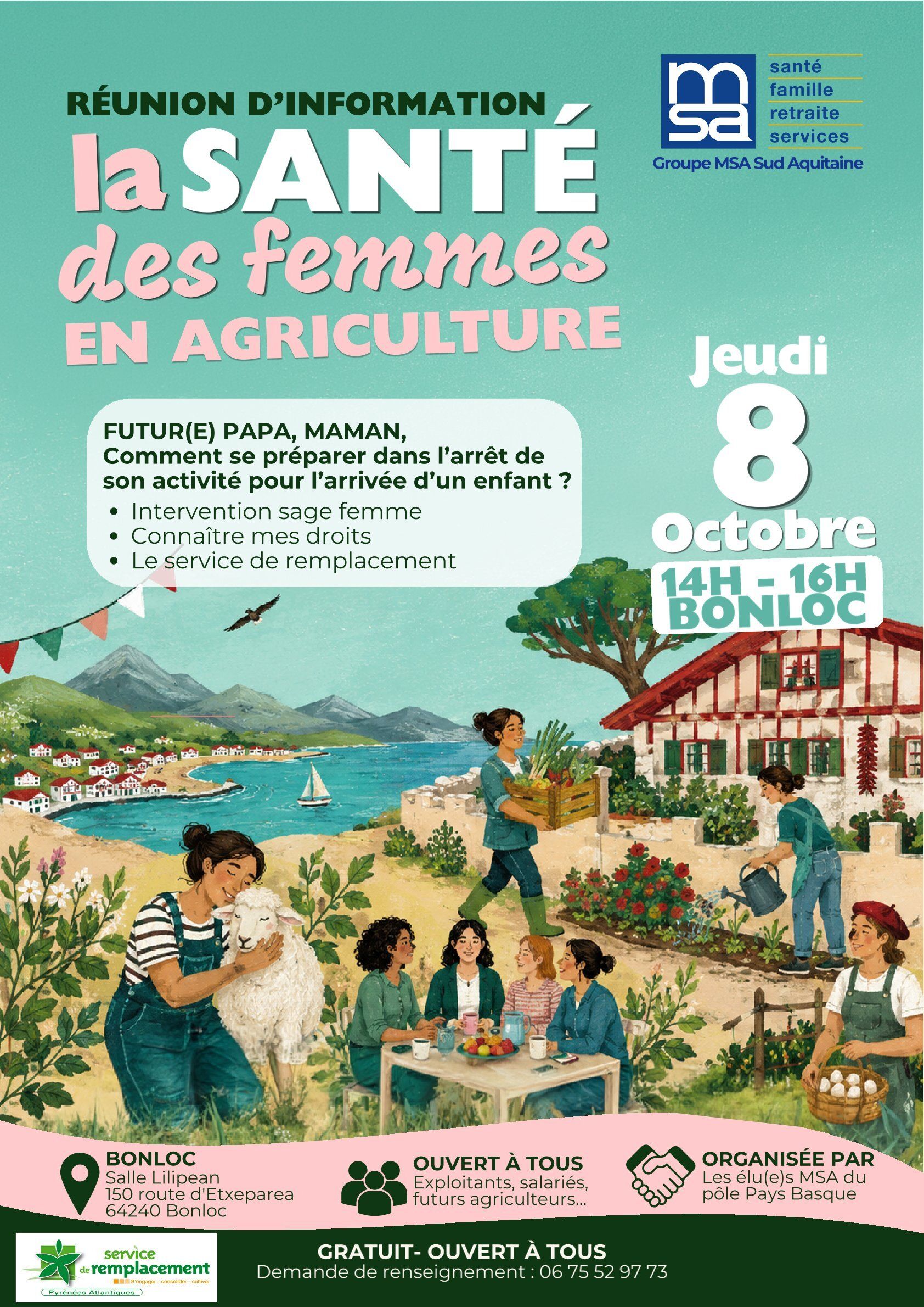Réunion d'information : la santé des femmes en agriculture