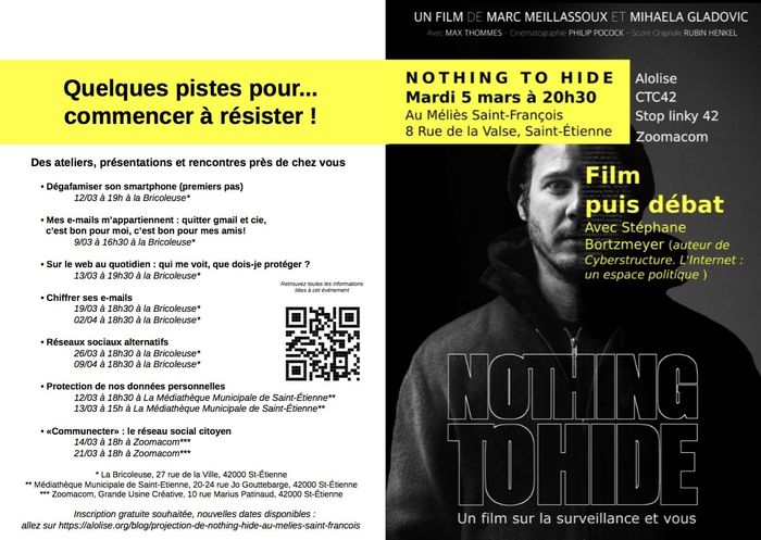 (projection-débat) NOTHING TO HIDE, une coopération d'Abolies, CTC42, STOP LINKY 42 et ZOOMACOM
