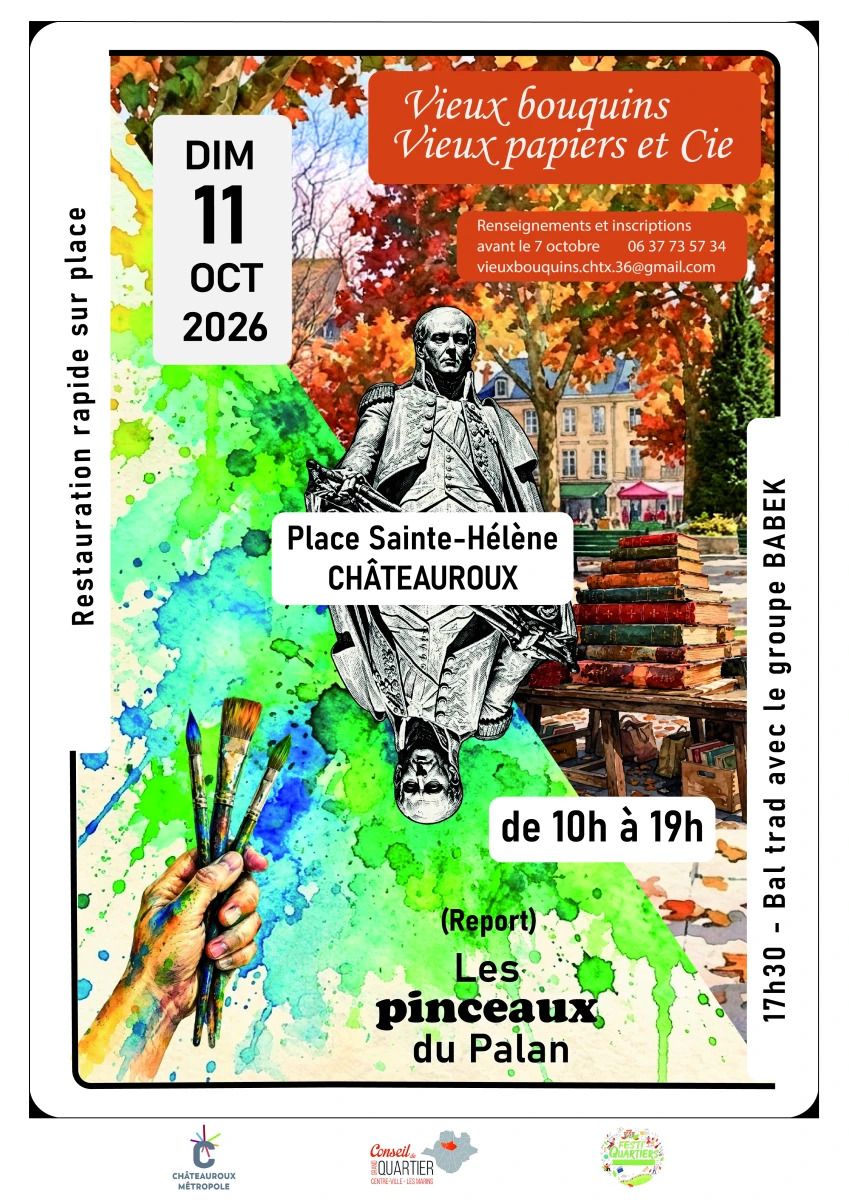 les vieux bouquins et report des pinceaux du palan
