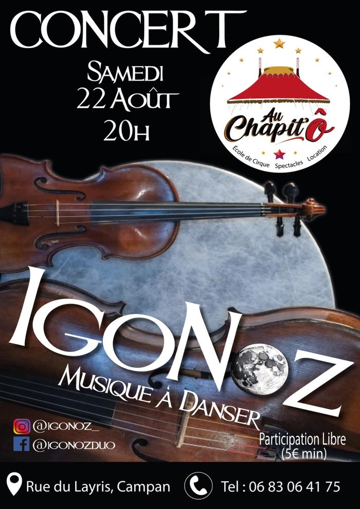 Bal trad avec IGONOZ le 22 août à Campan sous Chapiteau