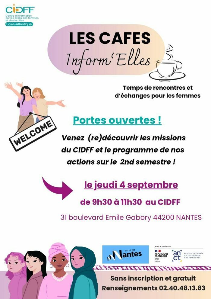 Les cafés Inform'Elles, portes ouvertes