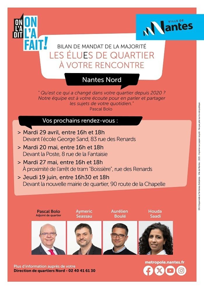 Les élues et élus de quartier à votre rencontre