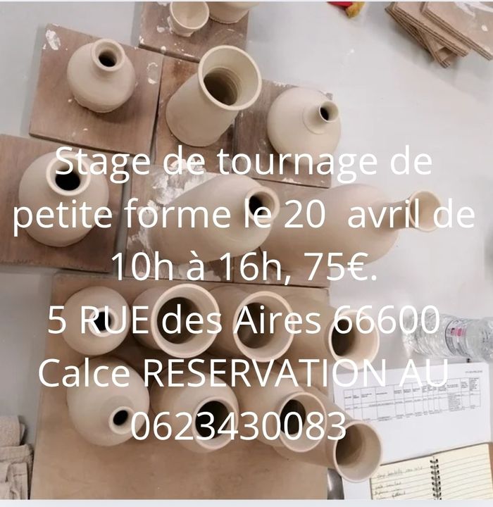 Stage de tournage de poterie "petite formes"