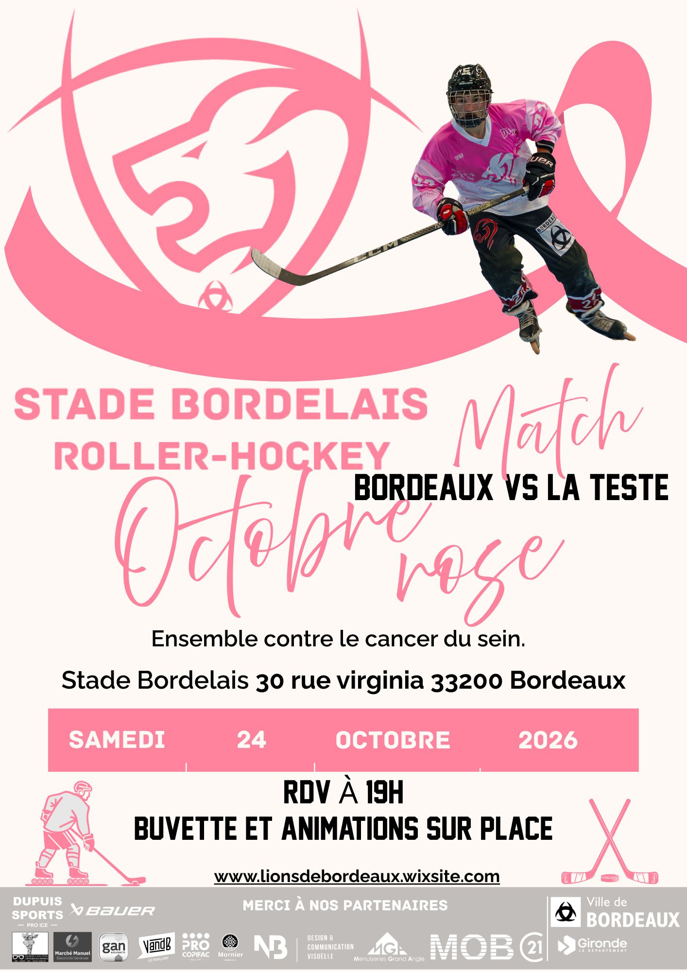 octobre rose match Bordeaux VS La Teste