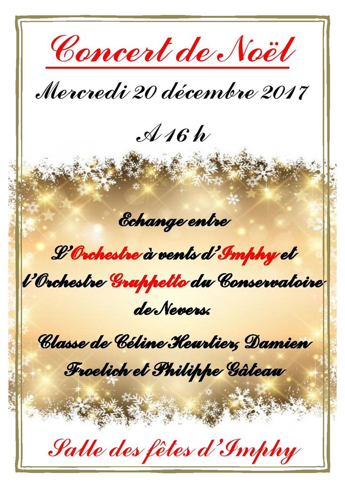 Concert de Noël - Orchestre à vents d'Imphy & Orchestre Gruppetto du conservatoire de Nevers.