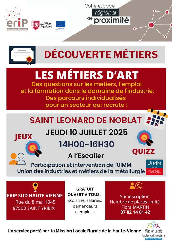 Découvrir les métiers d'art.
