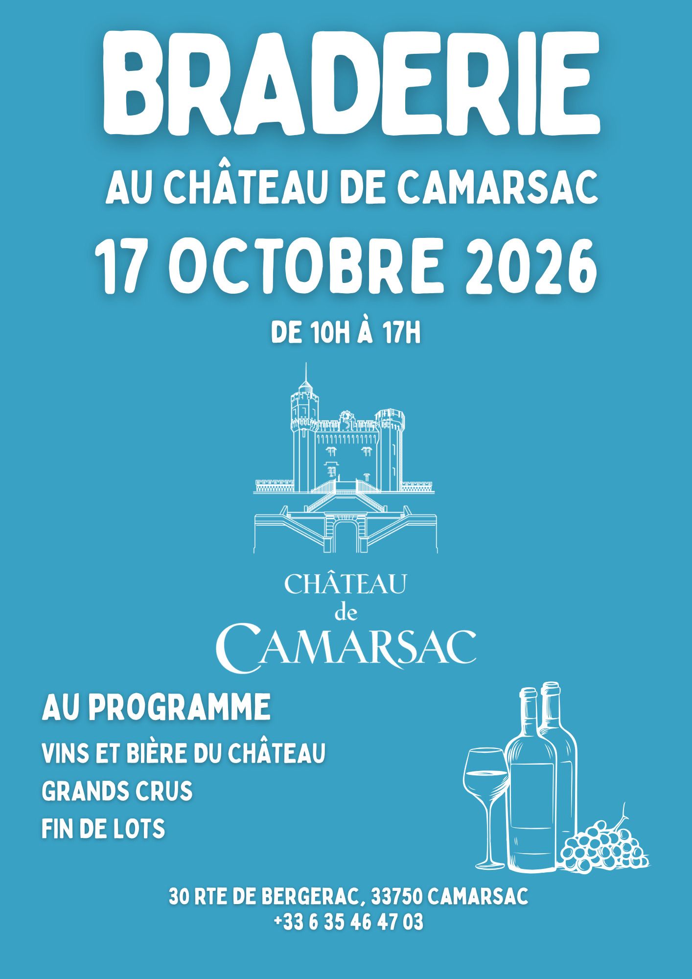Braderie du Château de Camarsac : vins, bières et grands crus