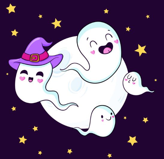 Bouh ! Les petits fantômes.