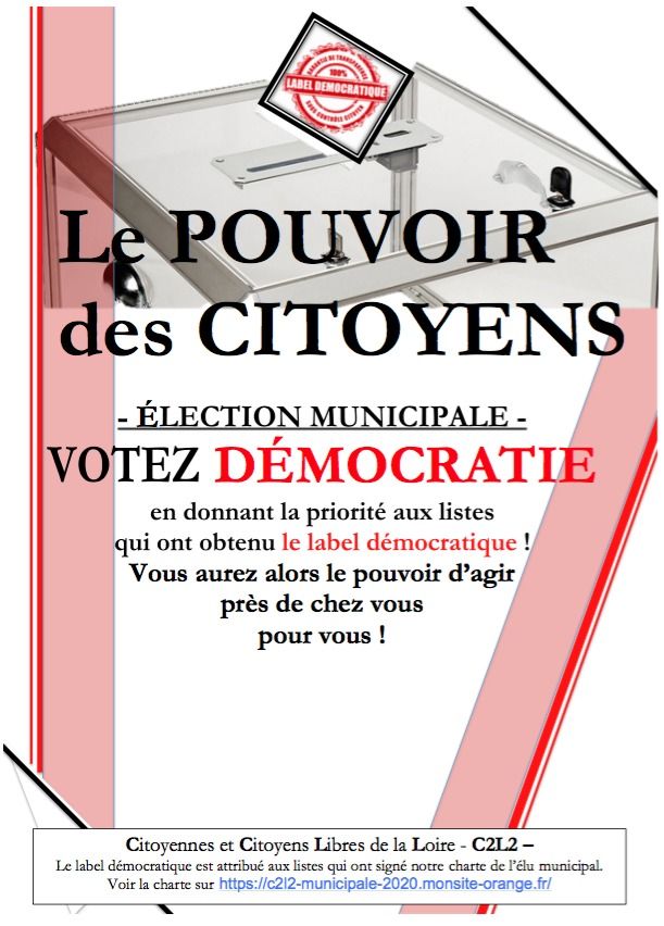 (réunion publique) Le label démocratique des Citoyennes et Citoyens Libres de la Loire