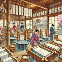 Atelier de création de papier japonais Kamisuki