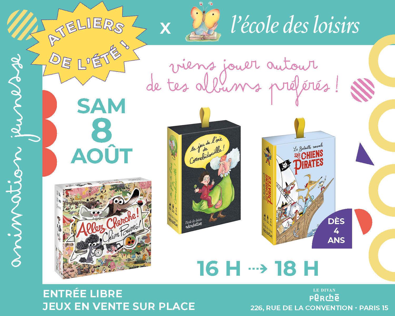 Après-midi jeux avec les Éditions L'École des Loisirs