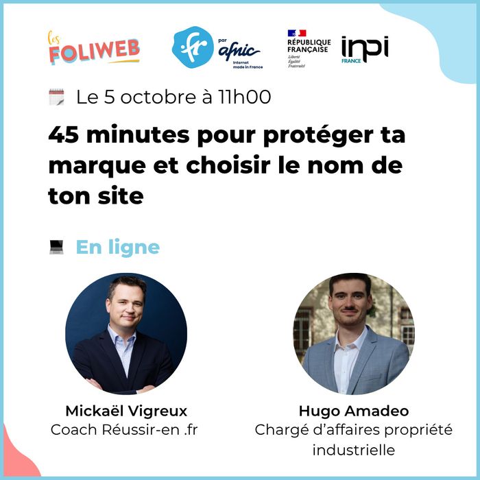 45 minutes pour protéger ta marque et choisir le nom de ton site