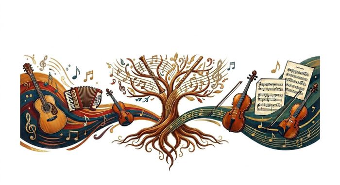 Affiche — Chemins croisés en musique - Quand le populaire rencontre le savant