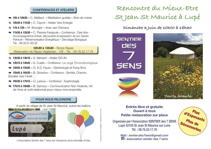 (salon) RENCONTRE DU MIEUX ETRE, Sentier des 7 sens