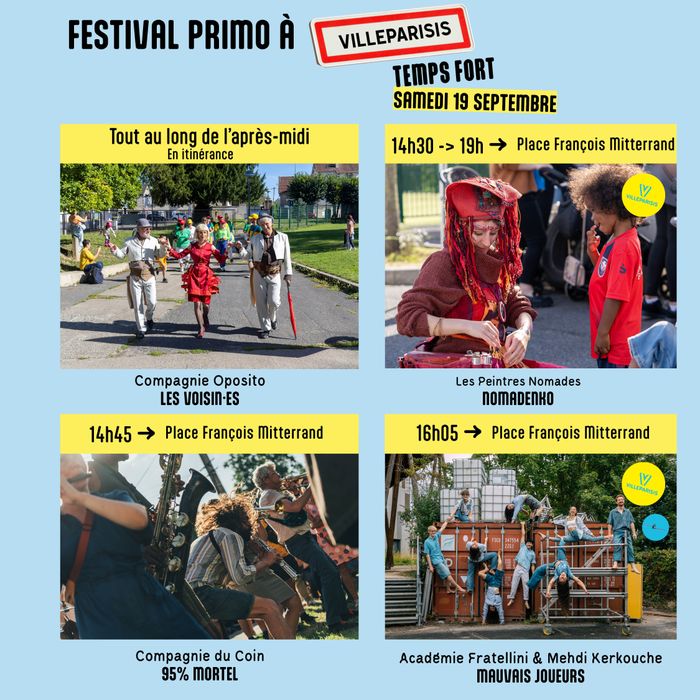Le festival PRIMO est de passage à Villeparisis le samedi 19 septembre, pour un temps fort !