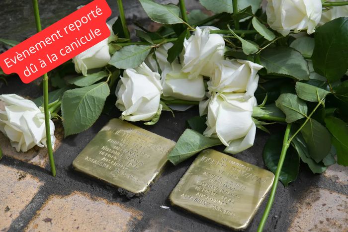 Cérémonie de pose de Stolperstein en hommage à Manon Cormier