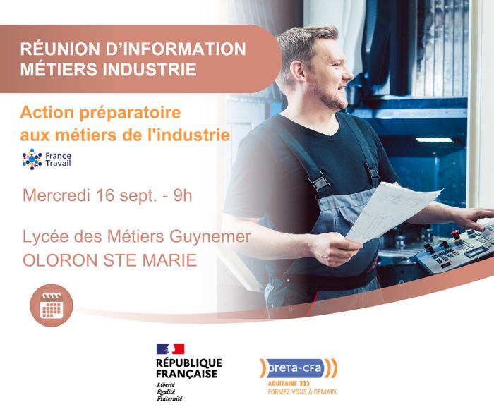 Vous avez manqué la session du 2 septembre ? Rattrapez le train et formez-vous aux métiers de l'usinage industriel à Oloron !