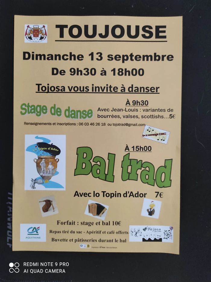 Stage suivi d'un bal trad