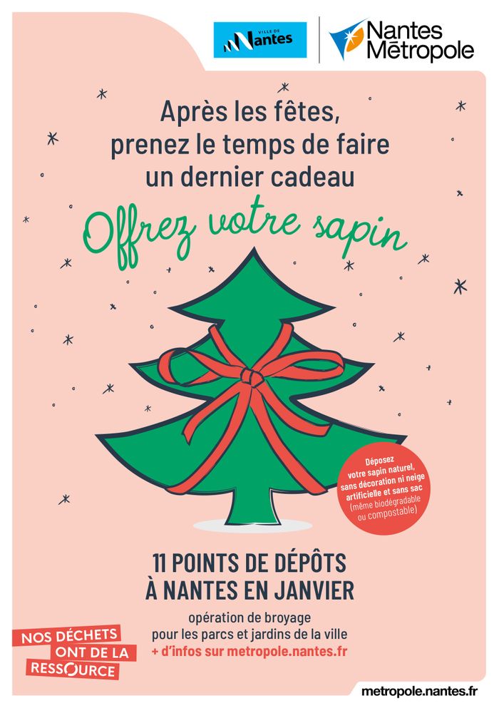 Collecte de sapins – Parc du Grand Blottereau