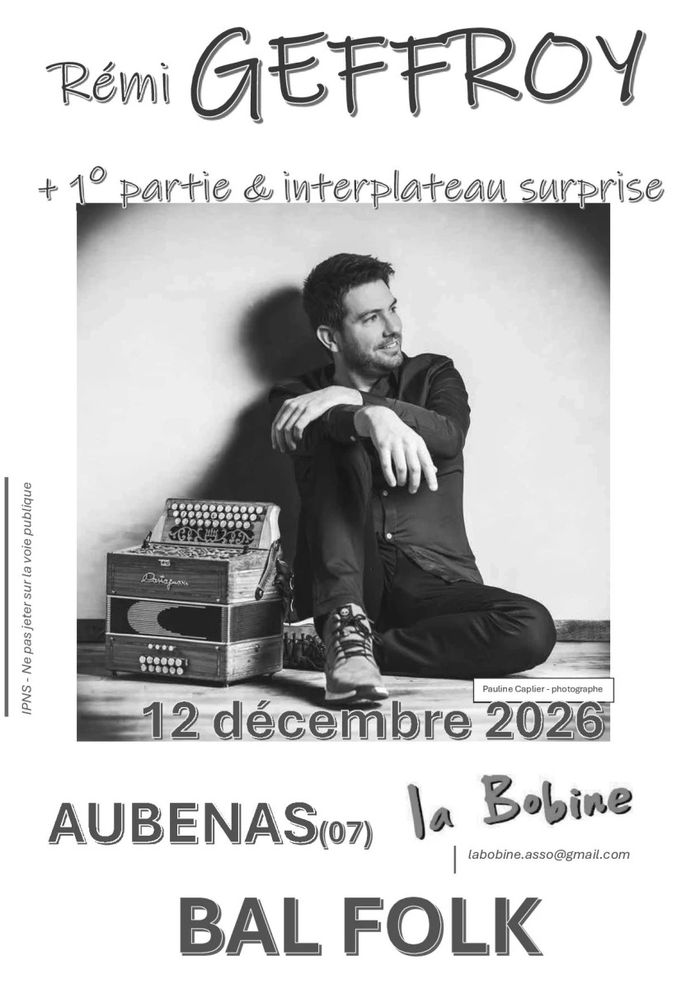 Affiche, bal folk avec Remi Geffroy