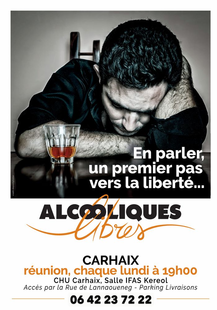 Réunion d'entraide alcool - Carhaix - Tous les lundis de 19h00 à 20h00