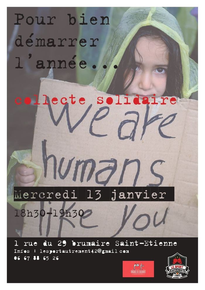 (action solidaire) Collecte solidaire au profit des Brigades de solidarité.