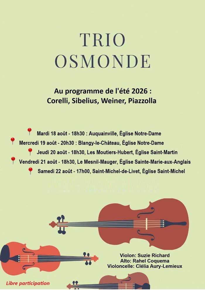 Affiche — Concert Trio Osmonde