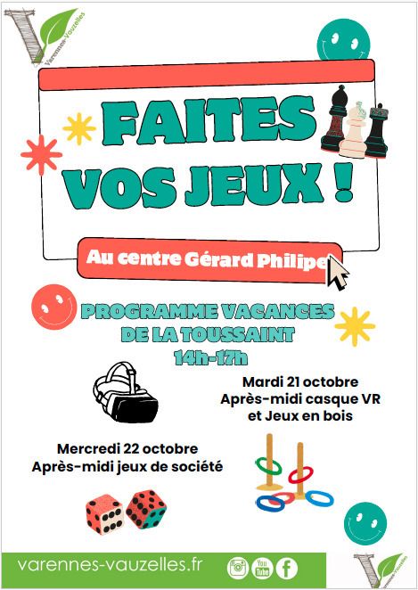 Faites vos jeux - vacances octobre