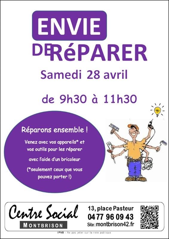 (évènement) CAFE REPARATION, réparons ensemble !